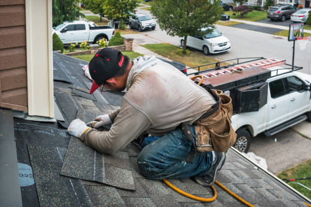 Professional Flat Roof Repair technician working in Cohasset, MA